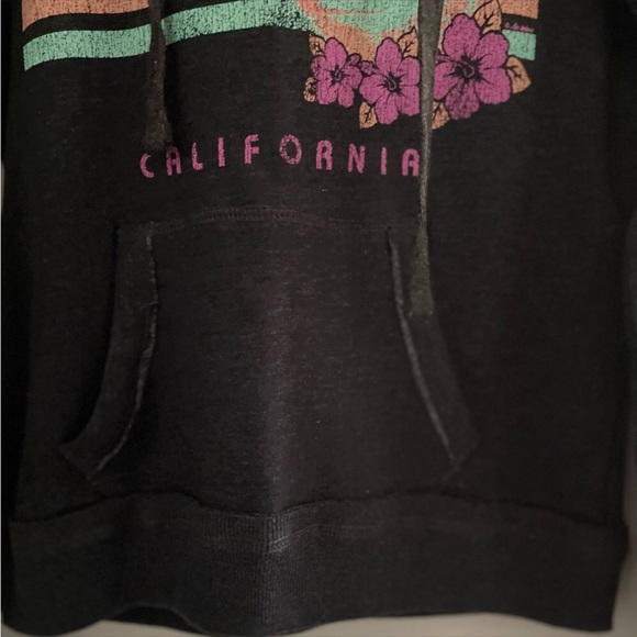 [PRO CUBE] Charcoal Grey Venice beach print Hoodie Sweatshirt - Picture 6 of 8